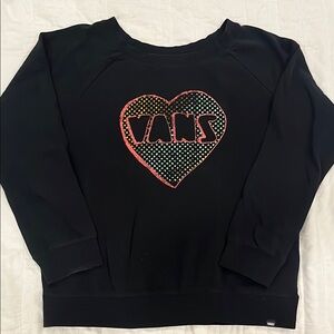 Vans Black Sweatshirt with Heart Logo